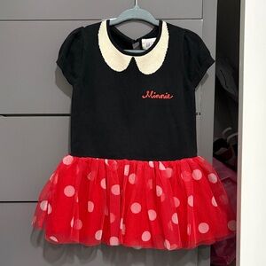 Gap x Disney Minnie Mouse Inspired Black & Red Polka Dot Tutu Dress
